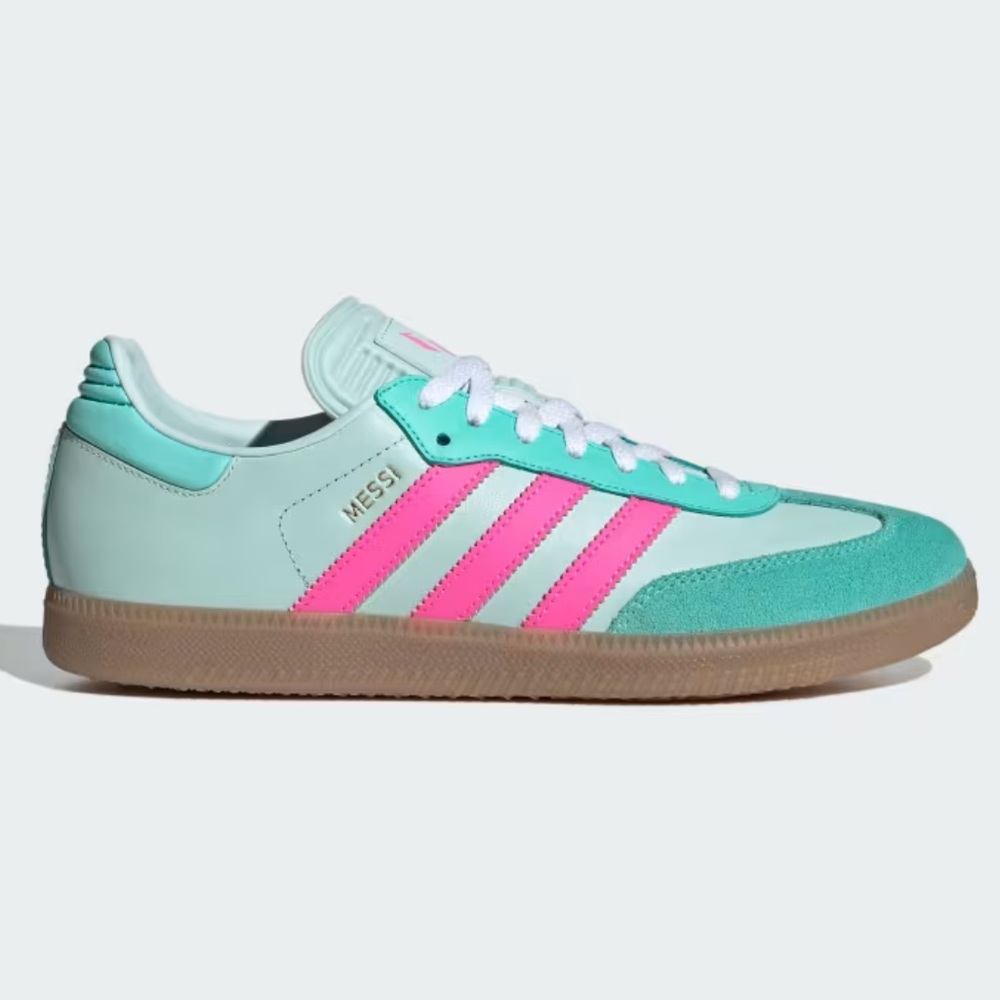 🩵💓 ADIDAS SAMBA X MESSI MINT PINK 🩵💓 - Picture 2 of 5